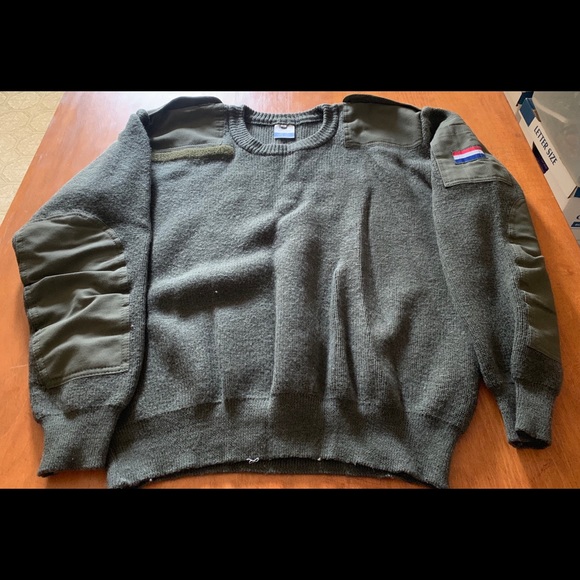 French Military Zuiver Scheerwol Wool Sweater Mens - Picture 3 of 3